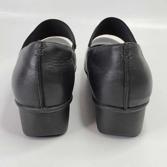 Dansko Kendra EU 38 US 8 Black Leather Mary Jane Wedge Shoes Comfort - Picture 3 of 9